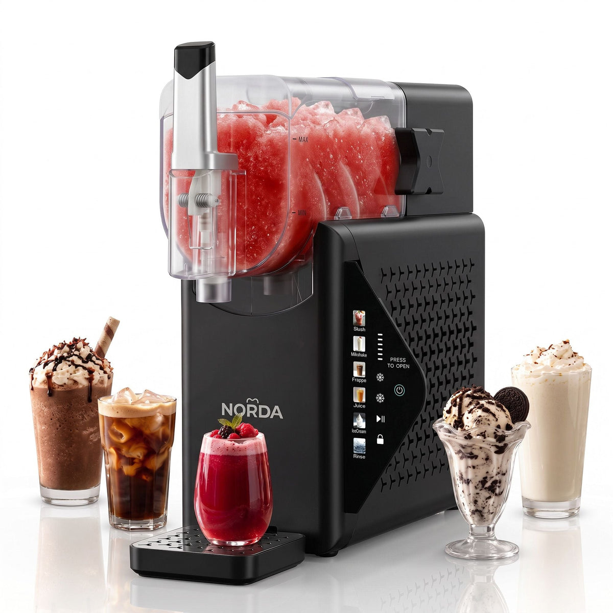 Slushie Machine 2.2L Frozen Drink & Ice Cream Maker with Foldable Touch Control Panel - Black - Appliances > Kitchen Appliances > Ice Makers - Rivercity House & Home Co. (ABN 18 642 972 209) - Affordable Modern Furniture Australia