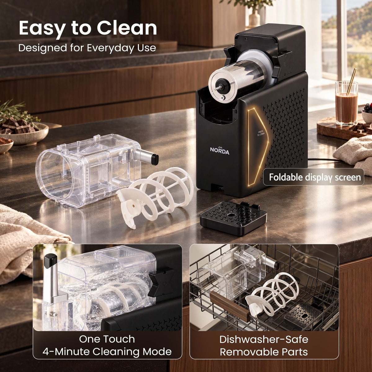 Slushie Machine 2.2L Frozen Drink & Ice Cream Maker with Foldable Touch Control Panel - Black - Appliances > Kitchen Appliances > Ice Makers - Rivercity House & Home Co. (ABN 18 642 972 209) - Affordable Modern Furniture Australia