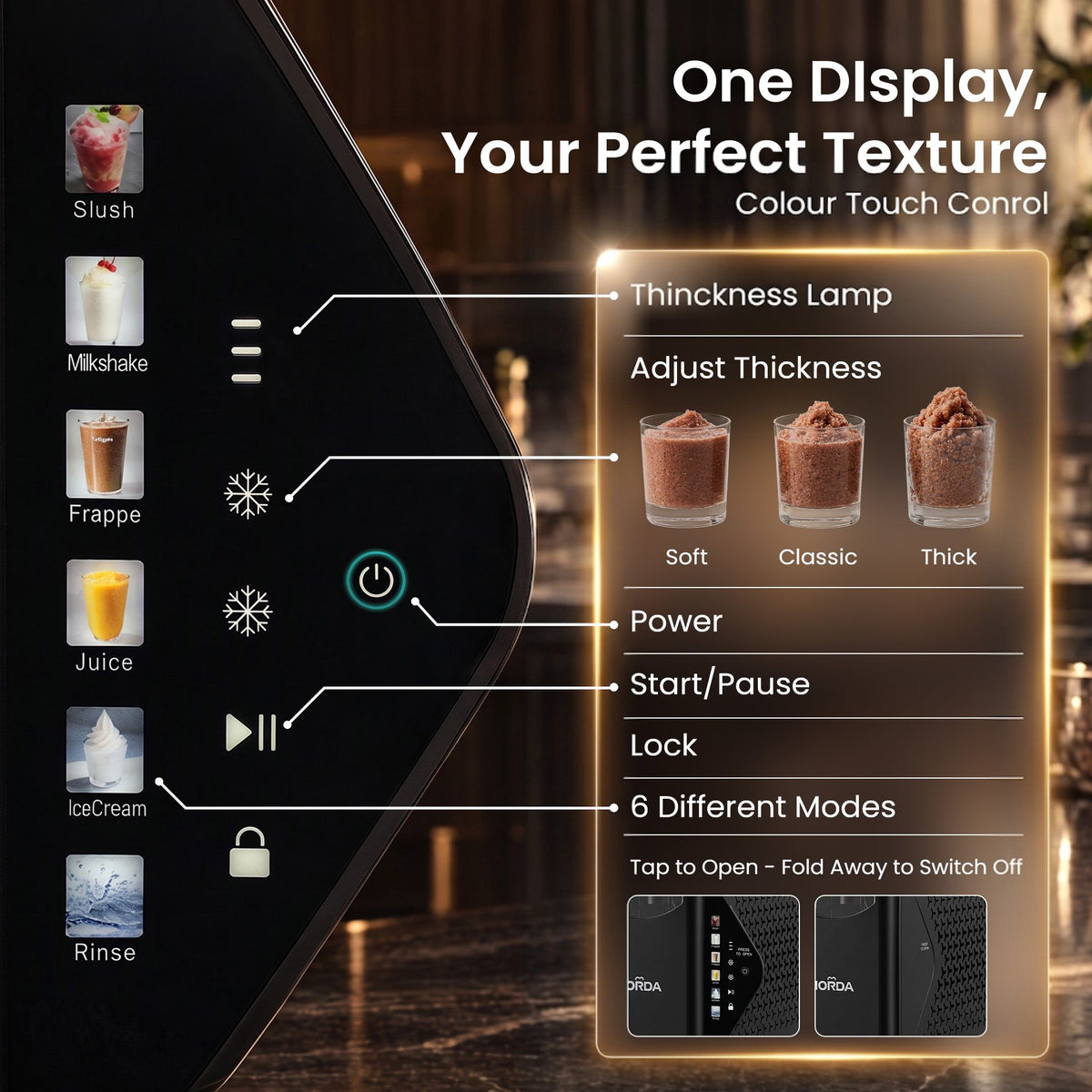 Slushie Machine 2.2L Frozen Drink & Ice Cream Maker with Foldable Touch Control Panel - Black - Appliances > Kitchen Appliances > Ice Makers - Rivercity House & Home Co. (ABN 18 642 972 209) - Affordable Modern Furniture Australia