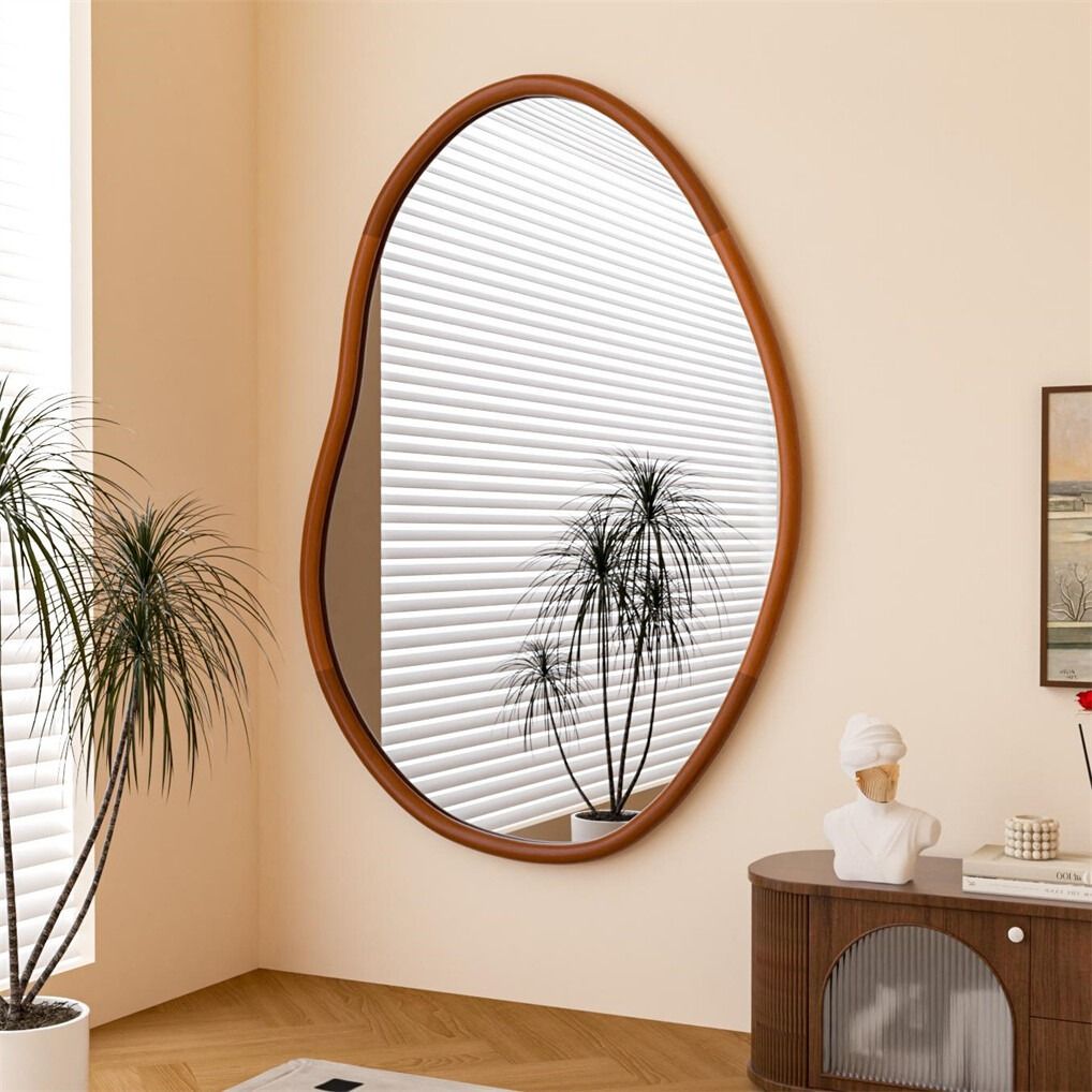 Small Art Deco Asymmetrical Wall Mirror 56x82cm - Home & Garden > Decor > Mirrors - Rivercity House & Home Co. (ABN 18 642 972 209) - Affordable Modern Furniture Australia
