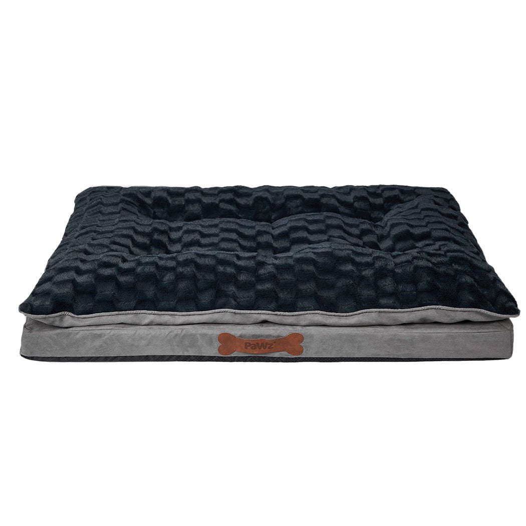 Small Dog Calming Plush Bed with Memory Foam - Grey - Rivercity House & Home Co. (ABN 18 642 972 209) - Affordable Modern Furniture Australia