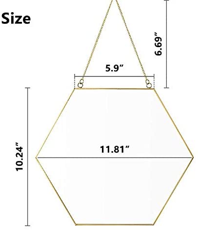 Small Hexagon Wall Hanging Mirror 30x26cm - Gold - Home & Garden > Decor > Mirrors - Rivercity House & Home Co. (ABN 18 642 972 209) - Affordable Modern Furniture Australia