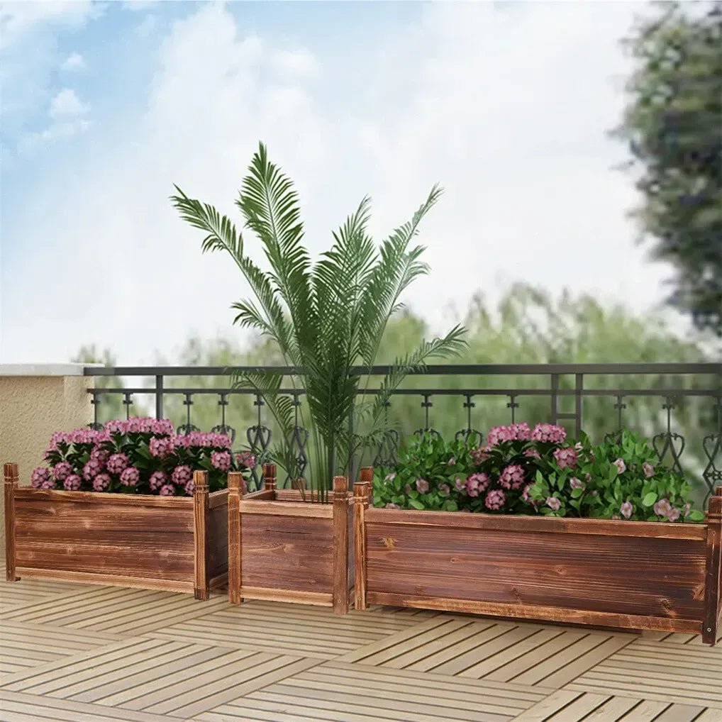 Small Raised Garden Bed 30x30x33/38cm Wooden Planter Box - Home & Garden > Garden Beds > Garden Beds & Planters - Rivercity House & Home Co. (ABN 18 642 972 209) - Affordable Modern Furniture Australia