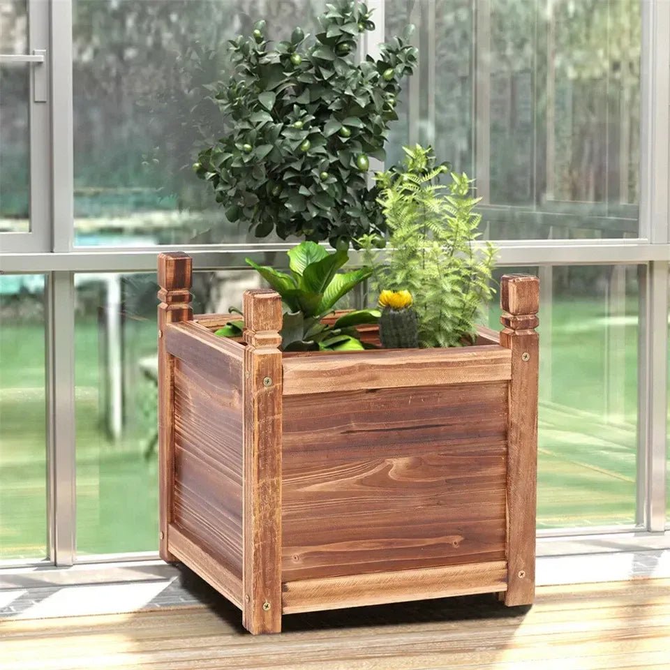 Small Raised Garden Bed 30x30x33/38cm Wooden Planter Box - Home & Garden > Garden Beds > Garden Beds & Planters - Rivercity House & Home Co. (ABN 18 642 972 209) - Affordable Modern Furniture Australia