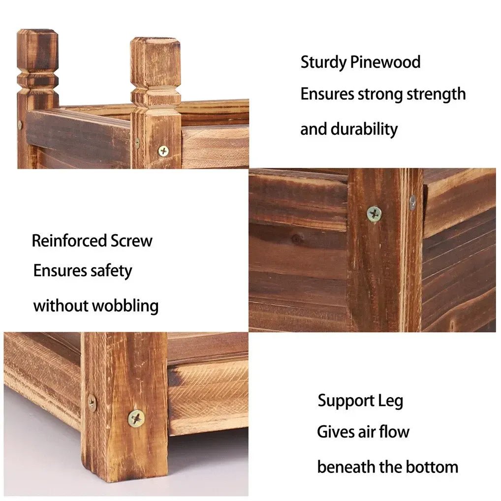 Small Raised Garden Bed 30x30x33/38cm Wooden Planter Box - Home & Garden > Garden Beds > Garden Beds & Planters - Rivercity House & Home Co. (ABN 18 642 972 209) - Affordable Modern Furniture Australia