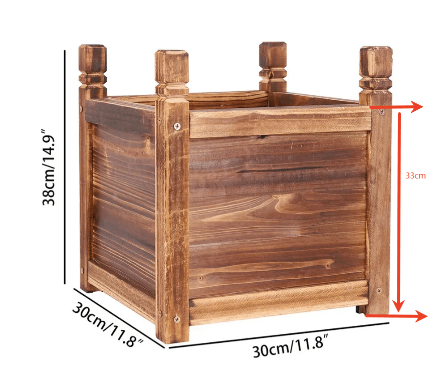Small Raised Garden Bed 30x30x33/38cm Wooden Planter Box - Home & Garden > Garden Beds > Garden Beds & Planters - Rivercity House & Home Co. (ABN 18 642 972 209) - Affordable Modern Furniture Australia