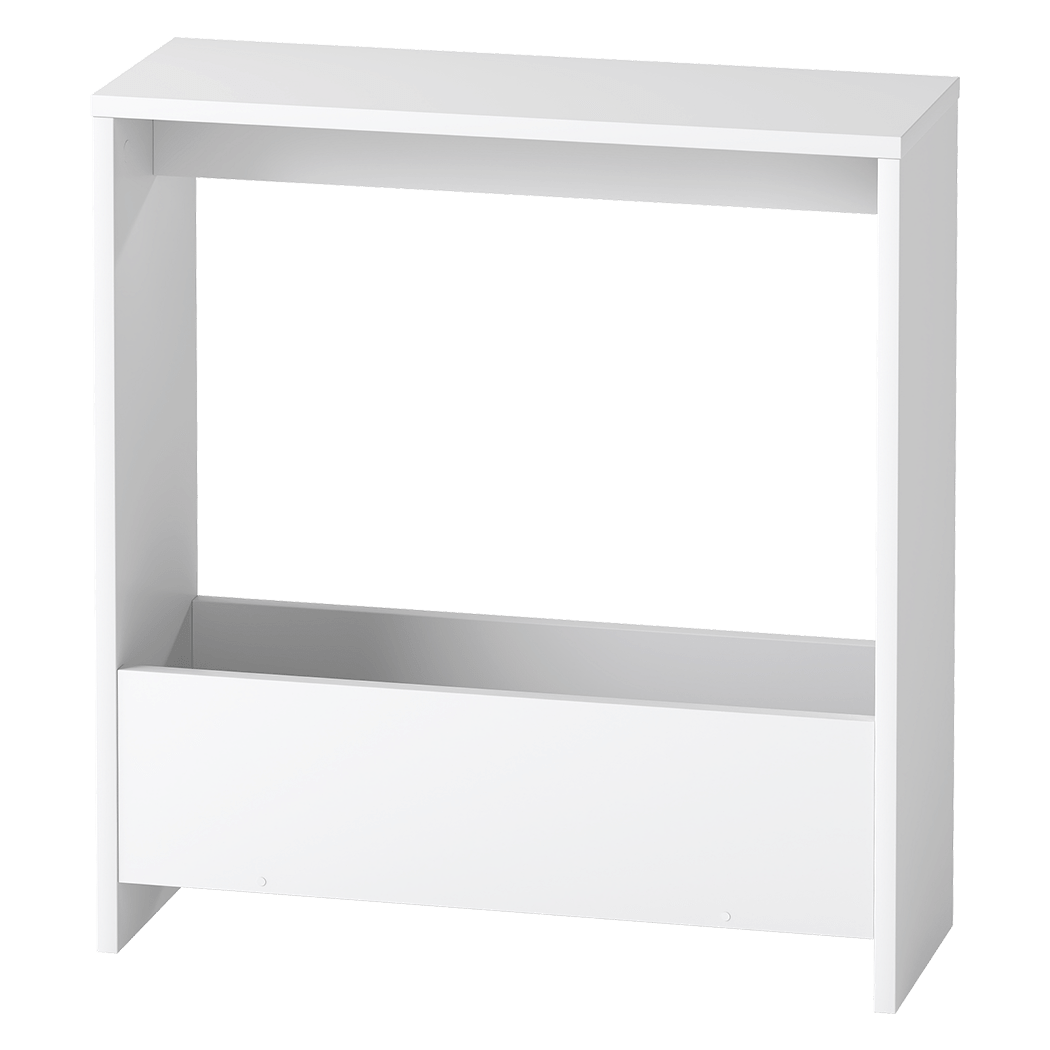 Small Side Table with Magazine Rack and Storage - White - Rivercity House & Home Co. (ABN 18 642 972 209) - Affordable Modern Furniture Australia