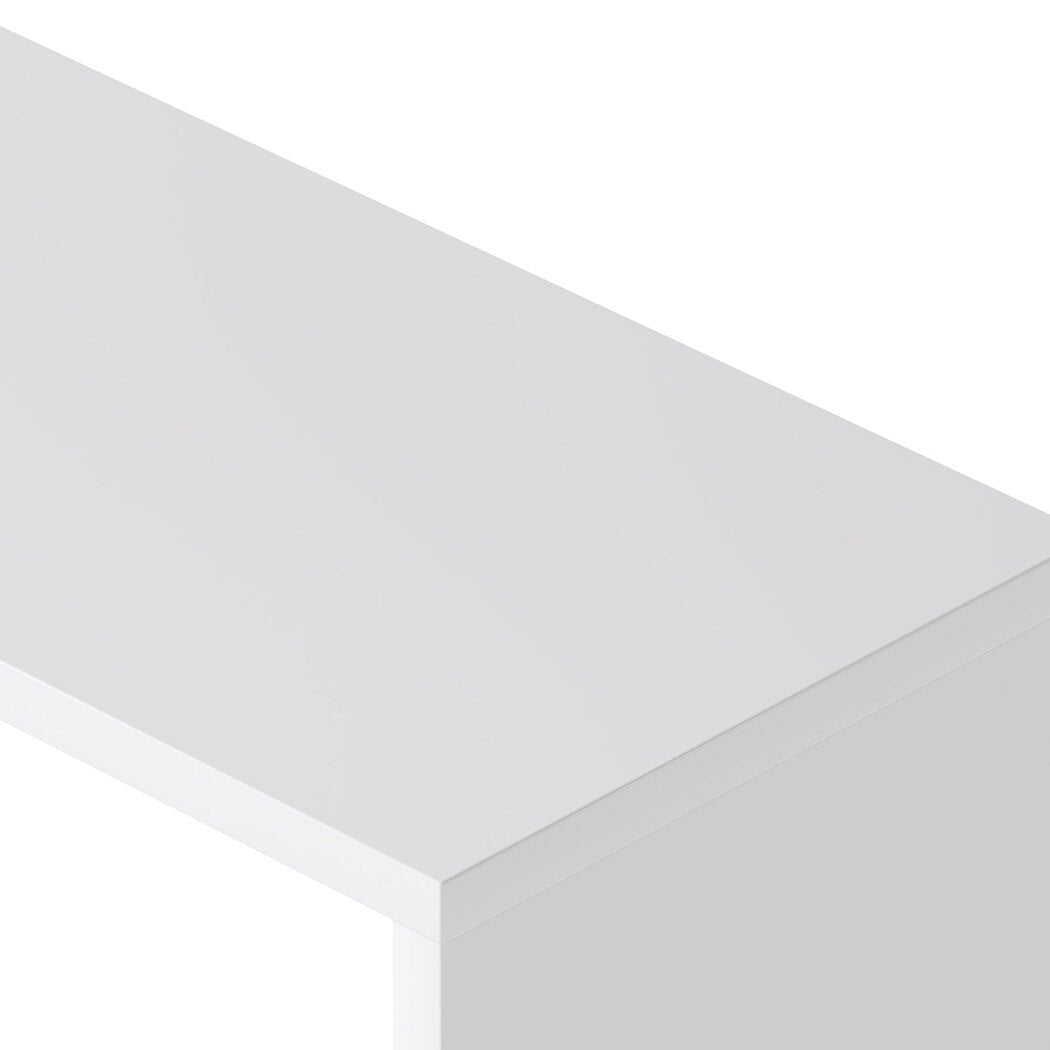 Small Side Table with Magazine Rack and Storage - White - Rivercity House & Home Co. (ABN 18 642 972 209) - Affordable Modern Furniture Australia