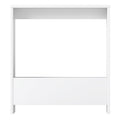 Small Side Table with Magazine Rack and Storage - White