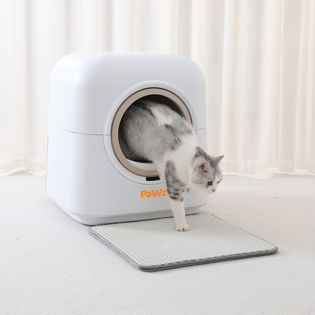 Smart Automatic Cat Litter Box with App Control and UV Cleaning - White - Rivercity House & Home Co. (ABN 18 642 972 209) - Affordable Modern Furniture Australia