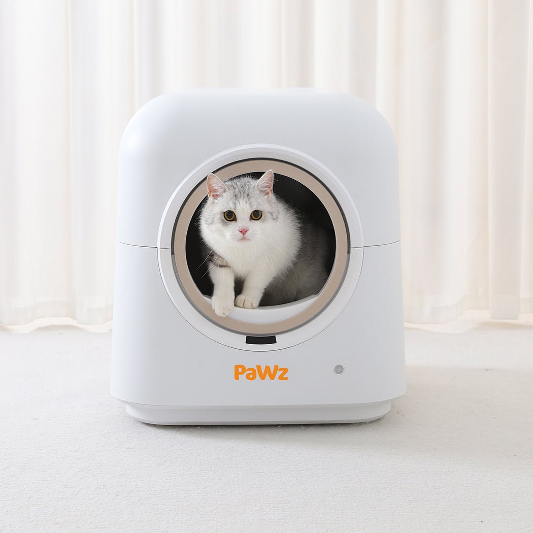 Smart Automatic Cat Litter Box with App Control and UV Cleaning - White - Rivercity House & Home Co. (ABN 18 642 972 209) - Affordable Modern Furniture Australia