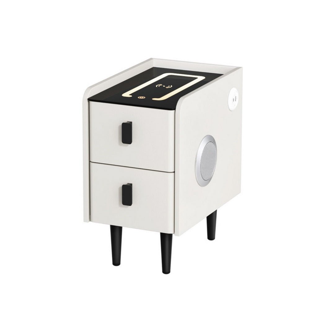 Smart Bedside Table with Wireless Charging - AIDA White - Furniture > Bedroom > Bedside Tables - Rivercity House & Home Co. (ABN 18 642 972 209) - Affordable Modern Furniture Australia