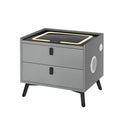 Smart Bedside Table with Wireless Charging - AIKA Grey
