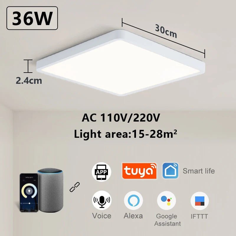 Smart LED Ceiling Lamp with Voice Control for Alexa - Occasions > Party Lights > Coloured Lights - Rivercity House & Home Co. (ABN 18 642 972 209) - Affordable Modern Furniture Australia
