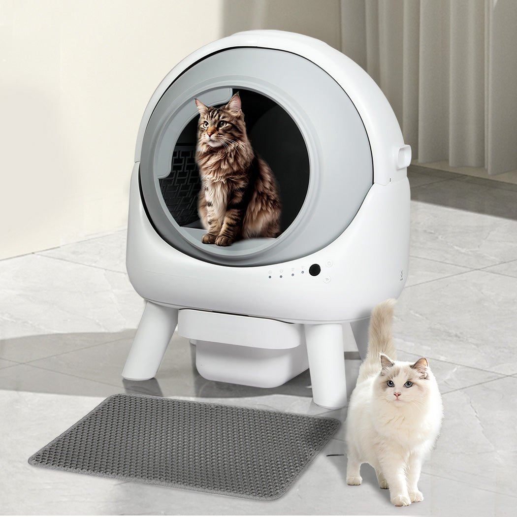 Smart Self - Cleaning Cat Litter Box with APP Control 8L Waste Storage - White - Rivercity House & Home Co. (ABN 18 642 972 209) - Affordable Modern Furniture Australia