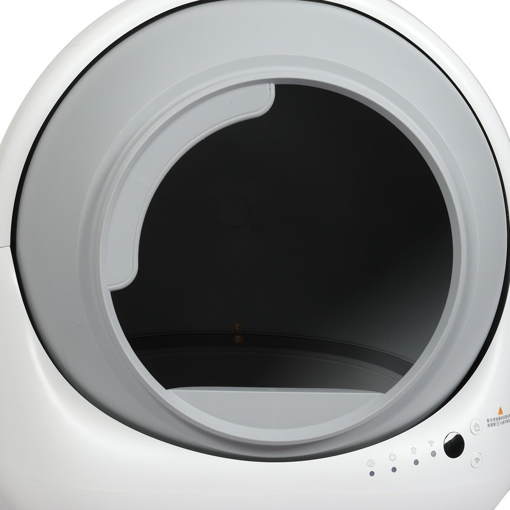Smart Self - Cleaning Cat Litter Box with APP Control 8L Waste Storage - White - Rivercity House & Home Co. (ABN 18 642 972 209) - Affordable Modern Furniture Australia