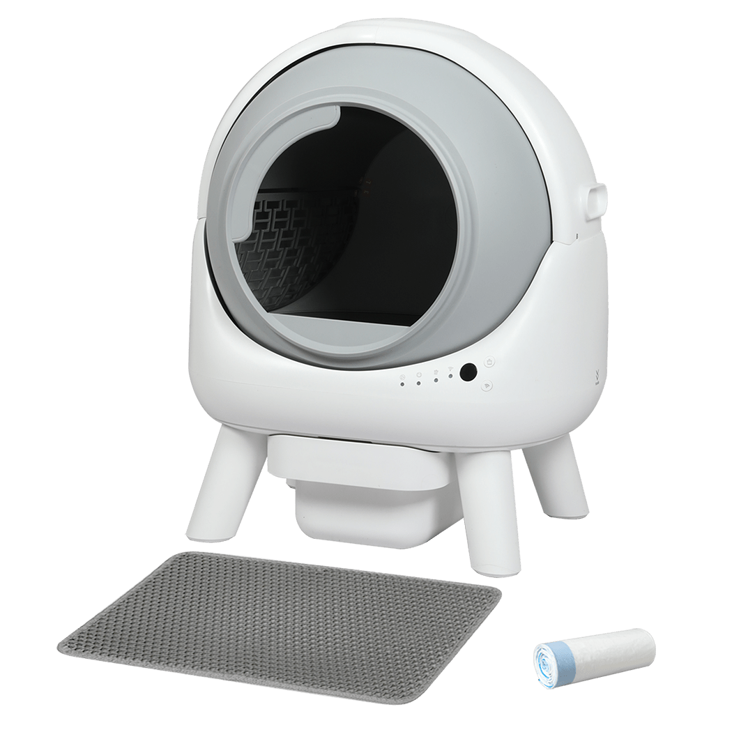 Smart Self - Cleaning Cat Litter Box with APP Control 8L Waste Storage - White - Rivercity House & Home Co. (ABN 18 642 972 209) - Affordable Modern Furniture Australia