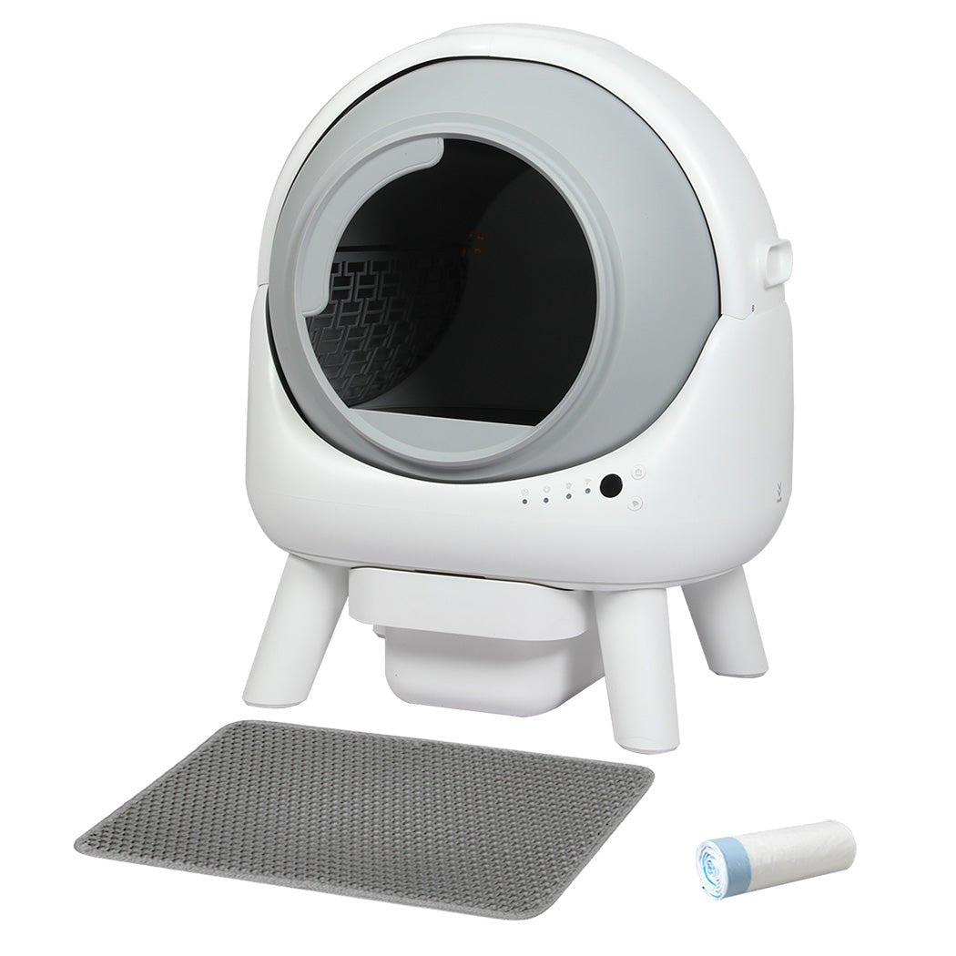 Smart Self - Cleaning Cat Litter Box with APP Control 8L Waste Storage - White - Rivercity House & Home Co. (ABN 18 642 972 209) - Affordable Modern Furniture Australia