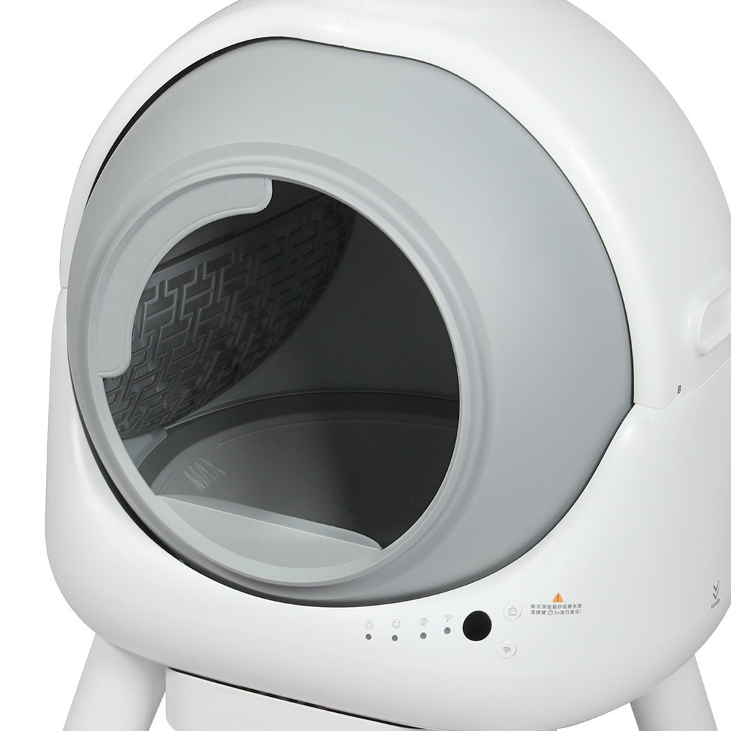 Smart Self - Cleaning Cat Litter Box with APP Control 8L Waste Storage - White - Rivercity House & Home Co. (ABN 18 642 972 209) - Affordable Modern Furniture Australia