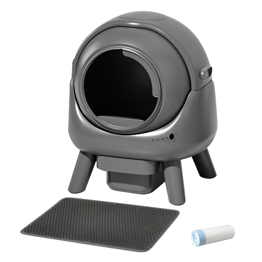 Smart Self - Cleaning Cat Litter Box with App Control and 8L Waste Storage - Grey - Rivercity House & Home Co. (ABN 18 642 972 209) - Affordable Modern Furniture Australia