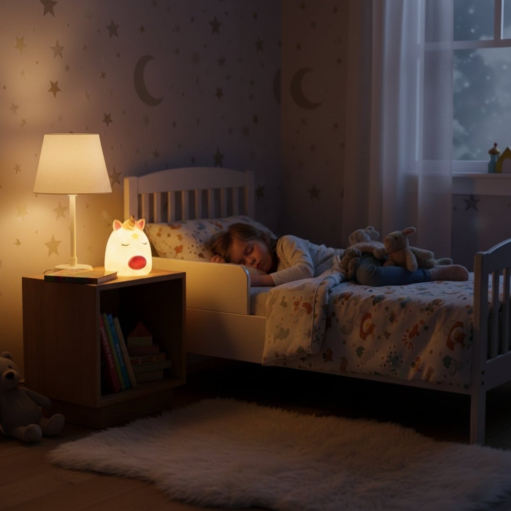 Smooshos Pal Unicorn Table Lamp with USB LED Light - White - Rivercity House & Home Co. (ABN 18 642 972 209) - Affordable Modern Furniture Australia