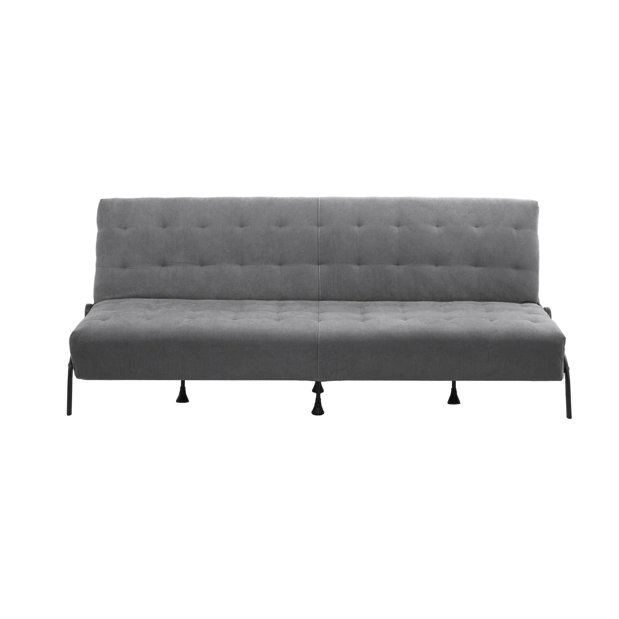 Sofa Bed, 1.9m 3 - Seater Soft Innerspring Adjustable Couch Futon Chair for Apartment Dorm Living Room Office Study Bedroom, Grey - Furniture > Sofas > Sofas & Sofa Beds - Rivercity House & Home Co. (ABN 18 642 972 209) - Affordable Modern Furniture Australia