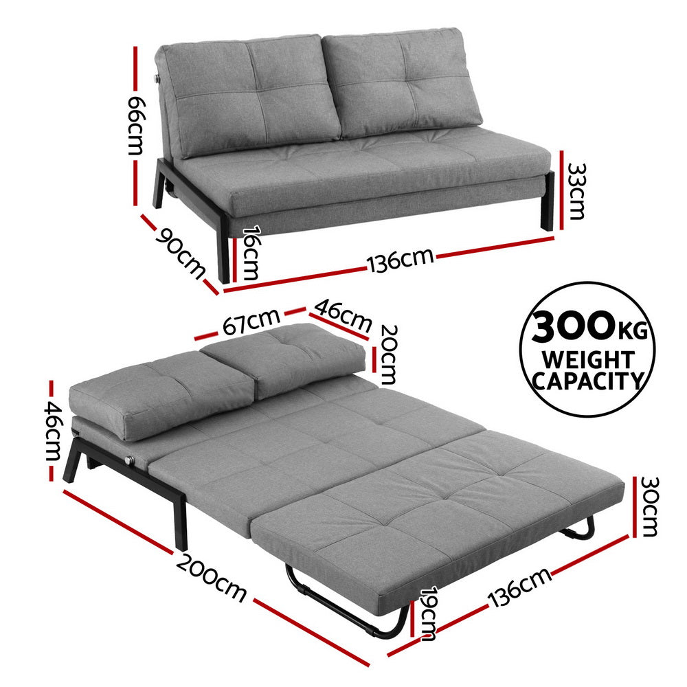 Sofa Bed 2 Seater Folding Convertible Couch Recliner Lounge Chair - Furniture > Outdoor > Outdoor Sofas & Lounge Sets - Rivercity House & Home Co. (ABN 18 642 972 209) - Affordable Modern Furniture Australia