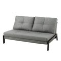 2 Seater Folding Convertible Recliner Sofa Bed Lounge Chair - Grey