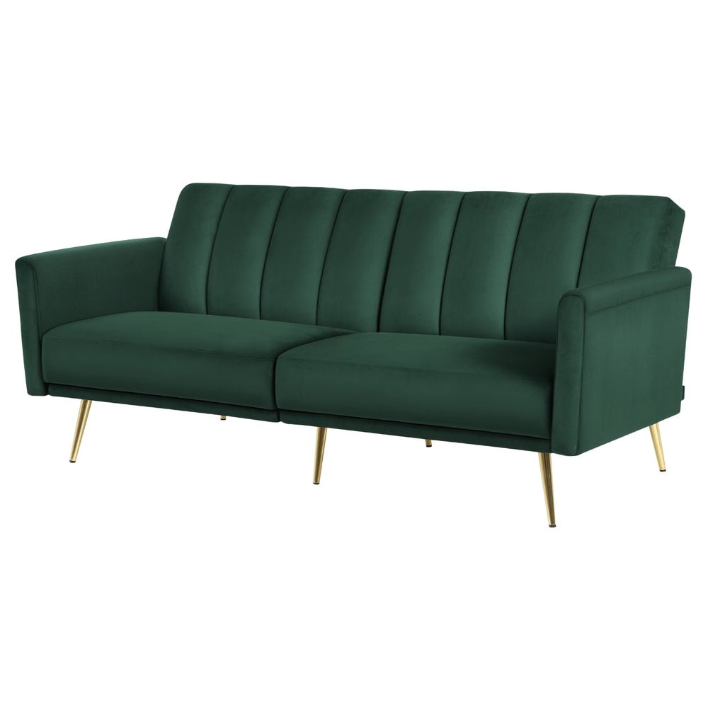Sofa Bed 3 Seater Couch Convertible Lounge Adjustable Arm Recliner Velvet - Furniture > Sofas > Sofas & Sofa Beds - Rivercity House & Home Co. (ABN 18 642 972 209) - Affordable Modern Furniture Australia