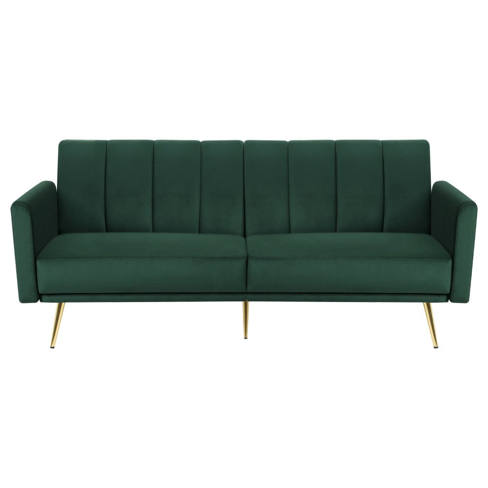 Sofa Bed 3 Seater Couch Convertible Lounge Adjustable Arm Recliner Velvet - Furniture > Sofas > Sofas & Sofa Beds - Rivercity House & Home Co. (ABN 18 642 972 209) - Affordable Modern Furniture Australia