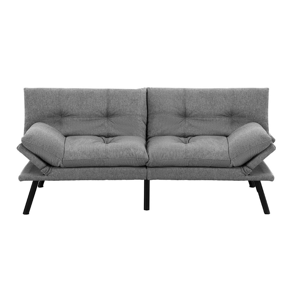 Sofa Bed Convertible 3 Seater Couch Recliner Lounge Chair Fabric Grey - Furniture > Sofas > Sofas & Sofa Beds - Rivercity House & Home Co. (ABN 18 642 972 209) - Affordable Modern Furniture Australia