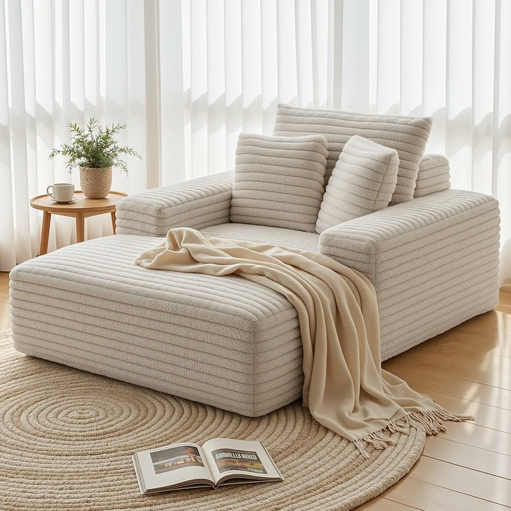 Sofa Bed Lounge Chair Recliner Couch Reading Chairs Sleeper Cloud Sofas Faux Fur Fabric - Furniture > Sofas > Sofas & Sofa Beds - Rivercity House & Home Co. (ABN 18 642 972 209) - Affordable Modern Furniture Australia