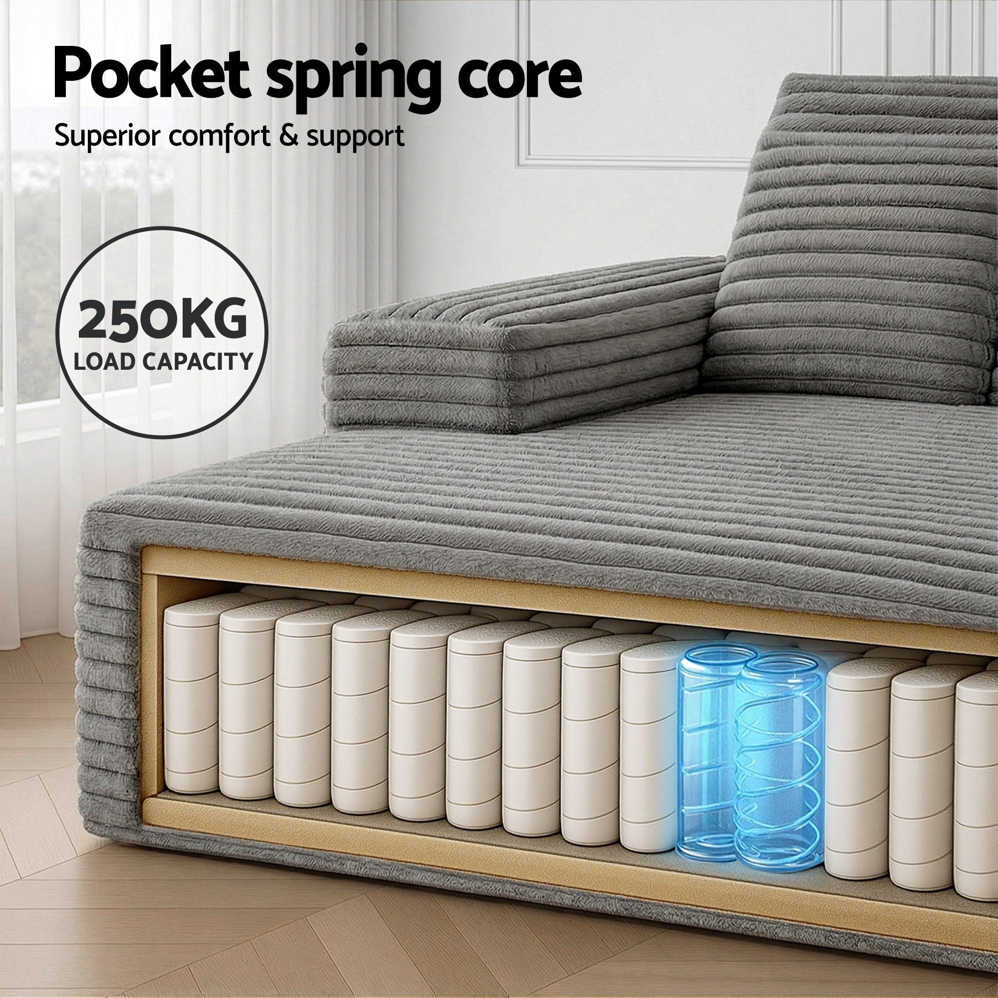 Sofa Bed Lounge Chair Recliner Couch Reading Chairs Sleeper Cloud Sofas - Furniture > Sofas > Sofas & Sofa Beds - Rivercity House & Home Co. (ABN 18 642 972 209) - Affordable Modern Furniture Australia