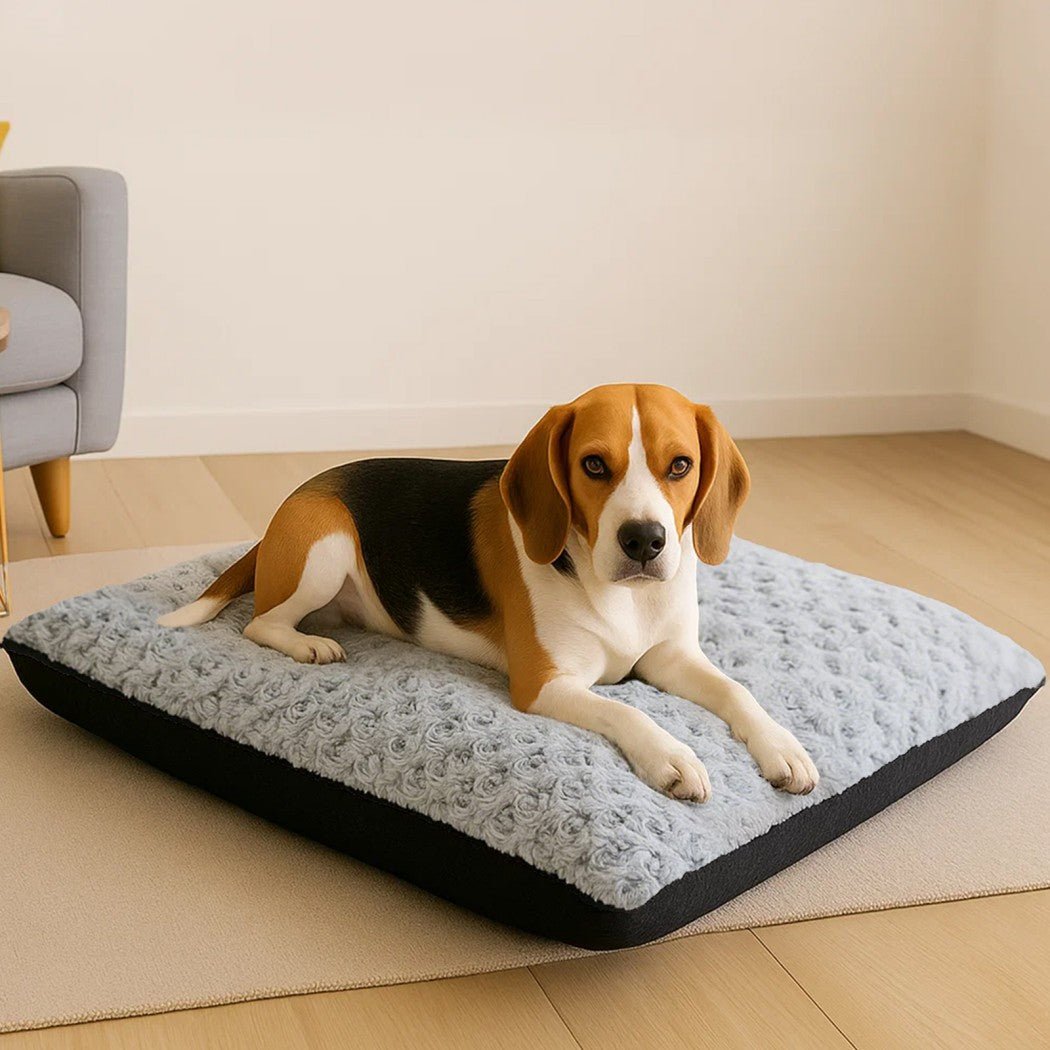 Soft Plush Dog Bed Mattress with Joint Support - Grey - Rivercity House & Home Co. (ABN 18 642 972 209) - Affordable Modern Furniture Australia