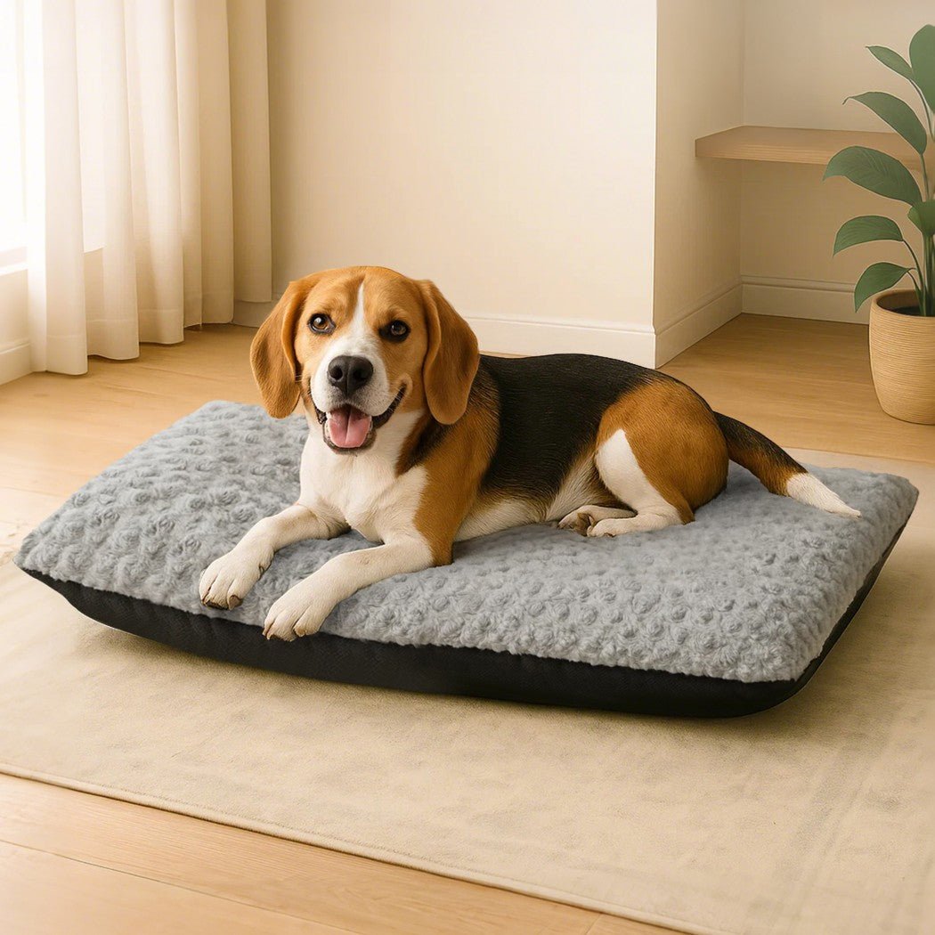 Soft Plush Dog Bed Mattress with Joint Support - Grey - Rivercity House & Home Co. (ABN 18 642 972 209) - Affordable Modern Furniture Australia