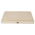 Soft Removable Washable Dog Bed Cushion with Non-Slip Base - Beige