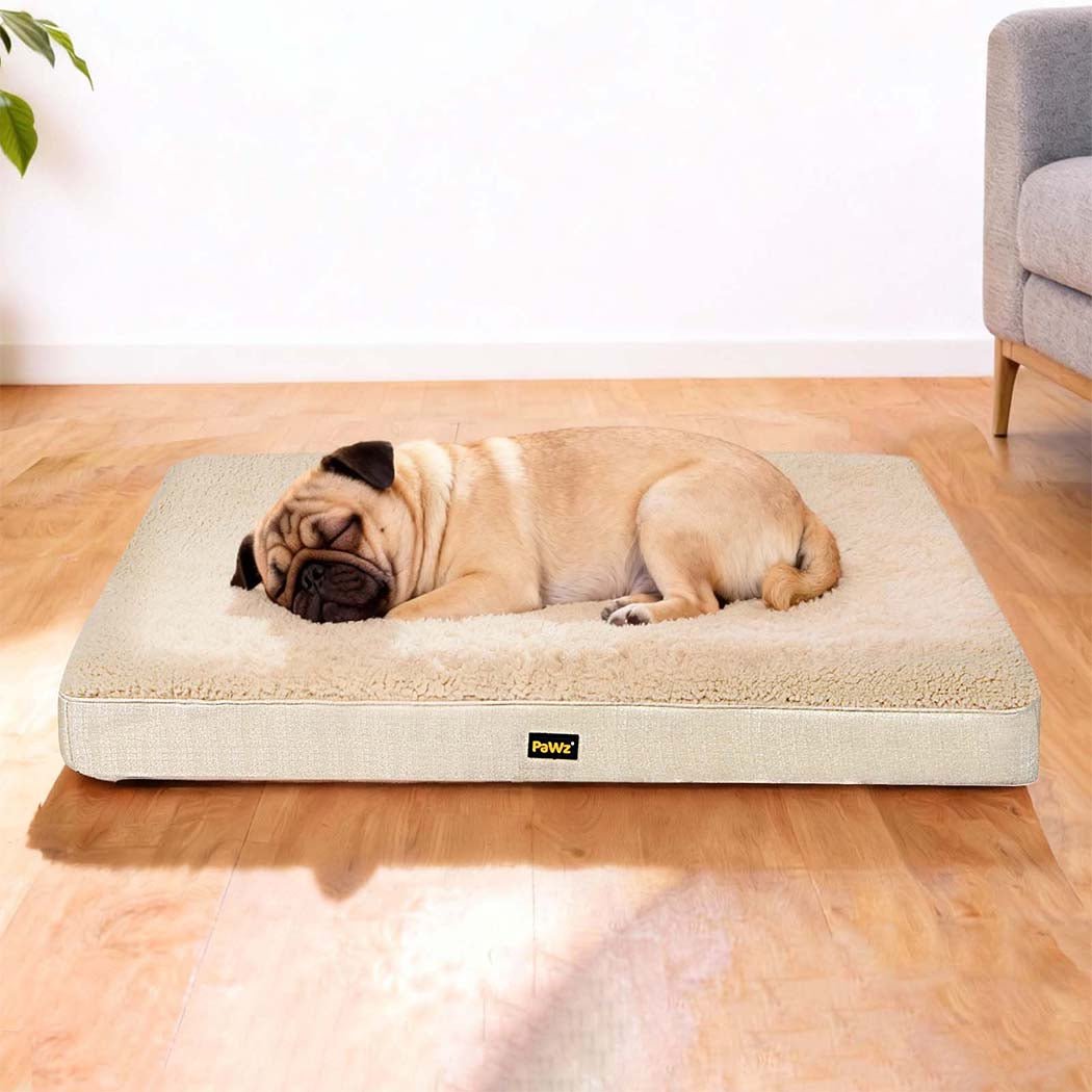 Soft Removable Washable Dog Bed Cushion with Non - Slip Base - Beige - Rivercity House & Home Co. (ABN 18 642 972 209) - Affordable Modern Furniture Australia