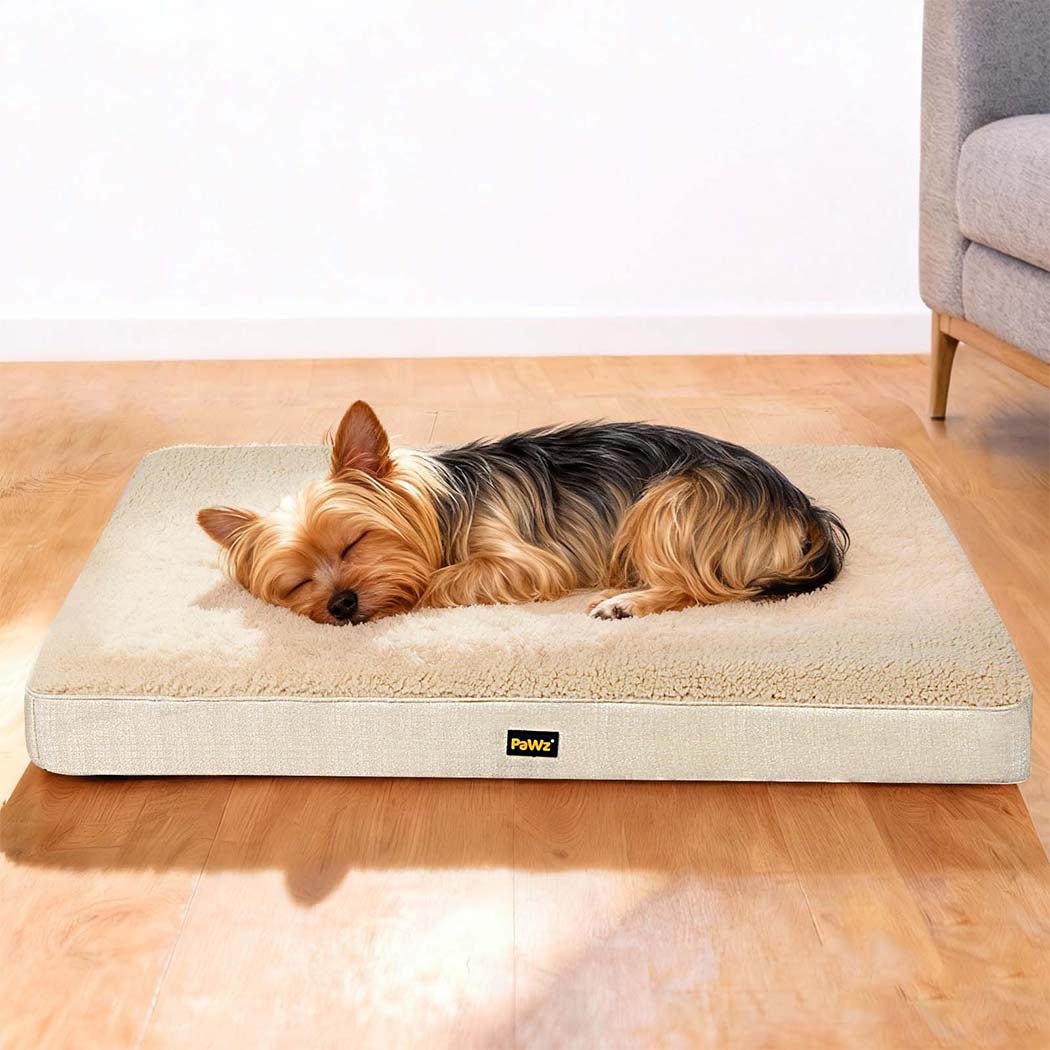 Soft Removable Washable Dog Bed Mat Cushion - Beige - Rivercity House & Home Co. (ABN 18 642 972 209) - Affordable Modern Furniture Australia