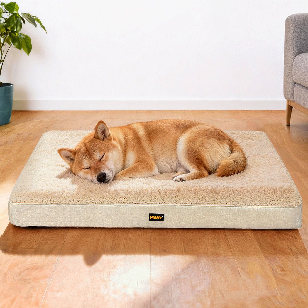 Soft Removable Washable Dog Bed Mat with Non - Slip Base - Beige - Rivercity House & Home Co. (ABN 18 642 972 209) - Affordable Modern Furniture Australia