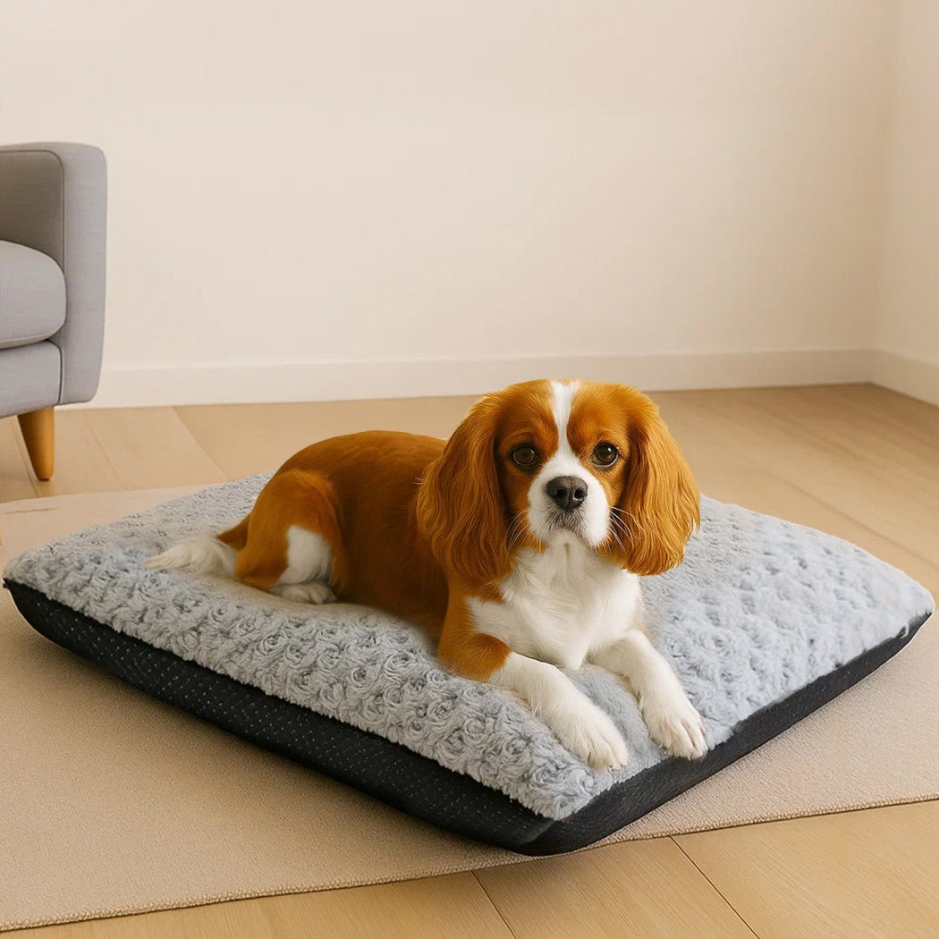 Soft Warm Plush Dog Bed Mattress - Grey - Rivercity House & Home Co. (ABN 18 642 972 209) - Affordable Modern Furniture Australia
