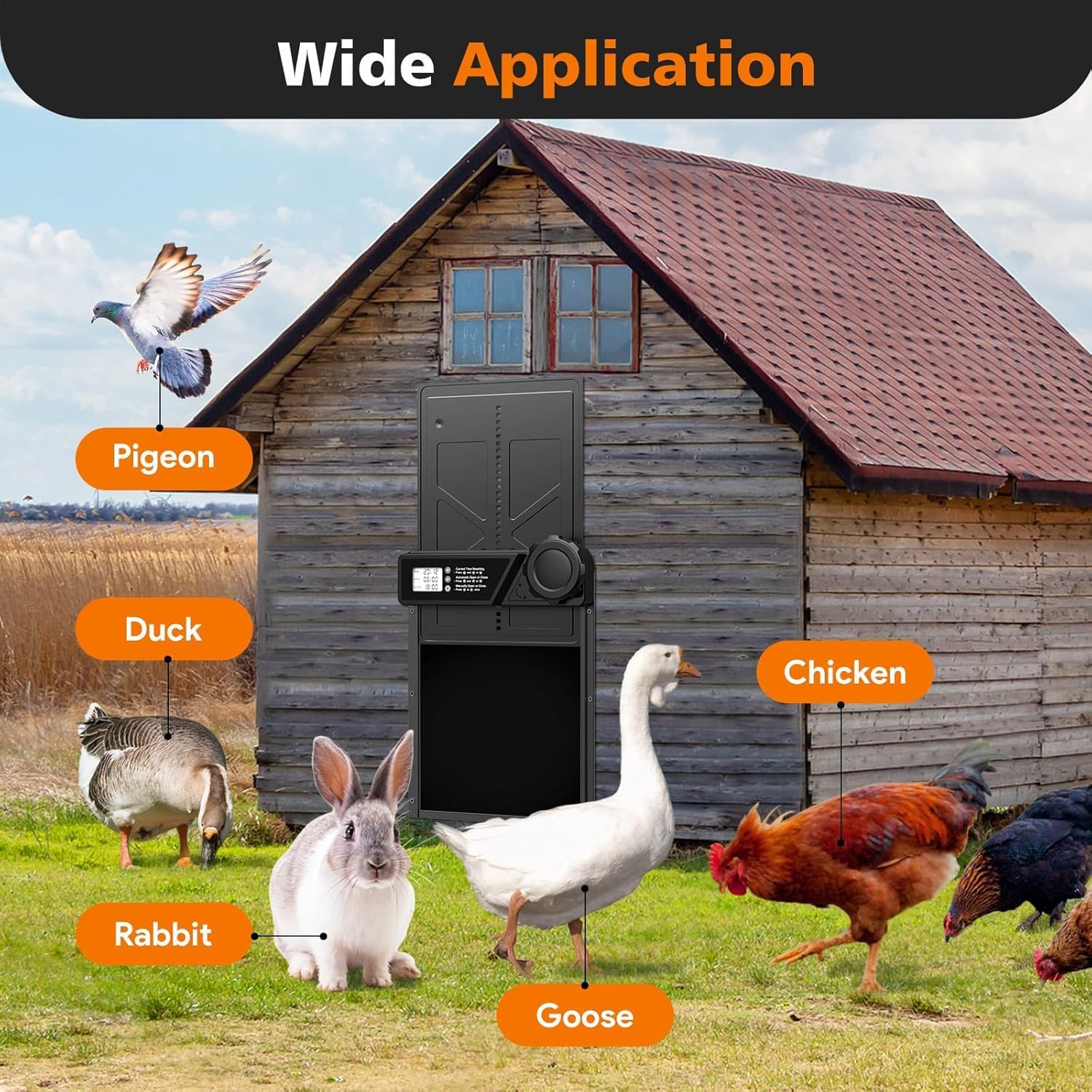 Solar Automatic Chicken Coop Door with Timer, Light Sensor, Remote & USB Charging - Black - Pet Care > Coops & Hutches > Coop & Hutch Accessories - Rivercity House & Home Co. (ABN 18 642 972 209) - Affordable Modern Furniture Australia