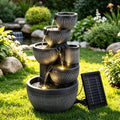 Solar Fountain 5-Tier Cascading Bowl 51cm - Grey