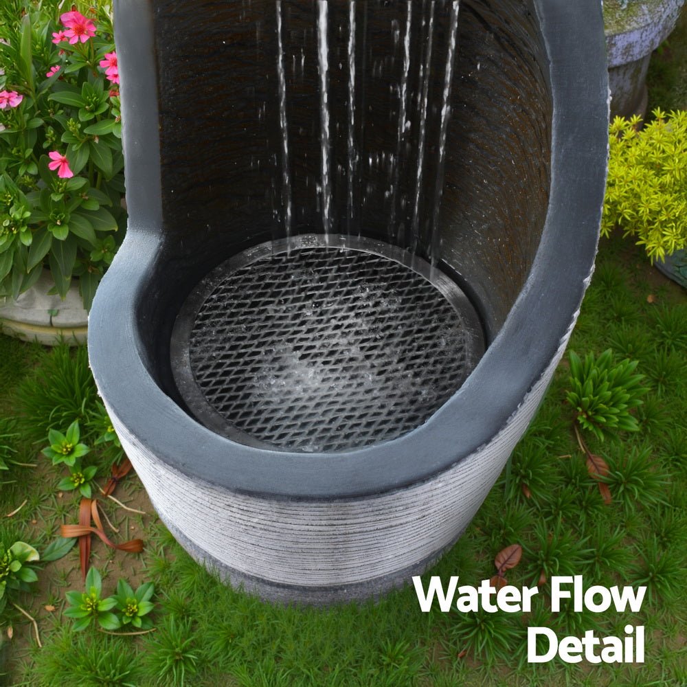 Solar Fountain Water Feature Bird Bath Outdoor Garden Cascade 48CM Grey - Home & Garden > Fountains > Fountains & Ponds - Rivercity House & Home Co. (ABN 18 642 972 209) - Affordable Modern Furniture Australia