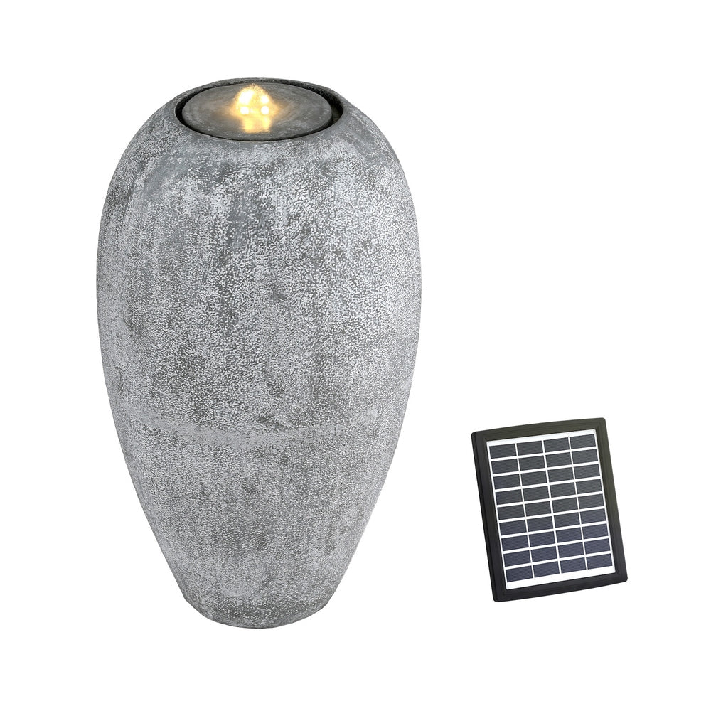 Solar Fountain Water Feature Outdoor Fountain LED Lights Beige - Home & Garden > Fountains > Fountain & Ponds Accessories - Rivercity House & Home Co. (ABN 18 642 972 209) - Affordable Modern Furniture Australia