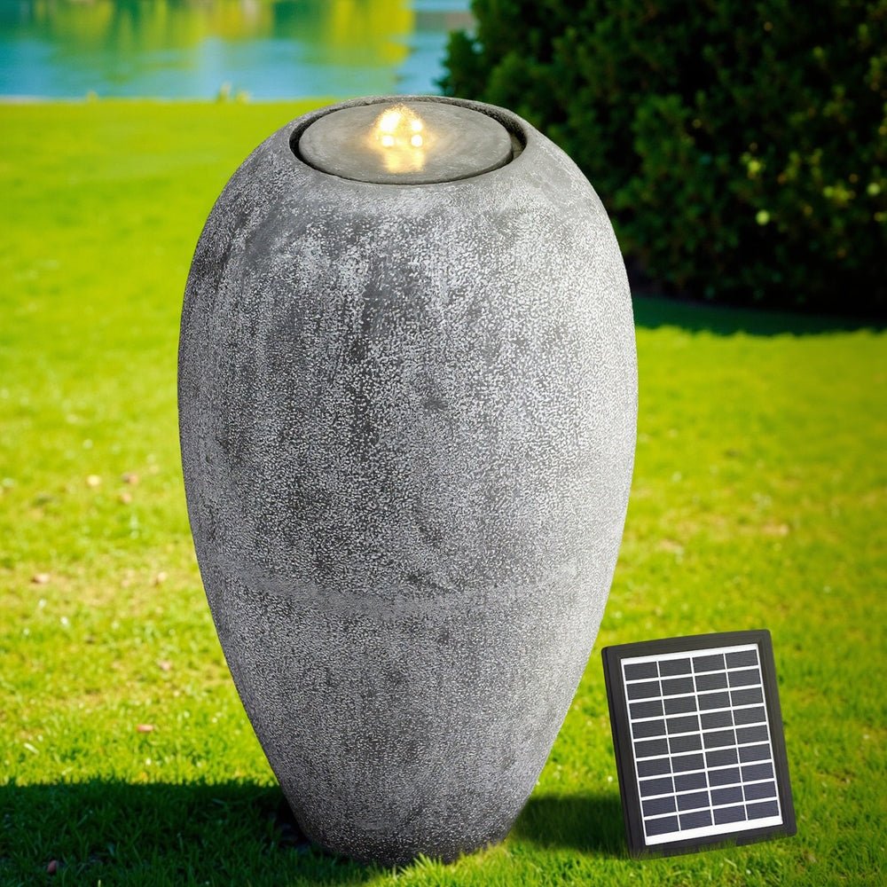Solar Fountain Water Feature Outdoor Fountain LED Lights Beige - Home & Garden > Fountains > Fountain & Ponds Accessories - Rivercity House & Home Co. (ABN 18 642 972 209) - Affordable Modern Furniture Australia