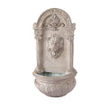Lion Cascading Solar Wall Mount Fountain with LED Lights 77CM - Beige