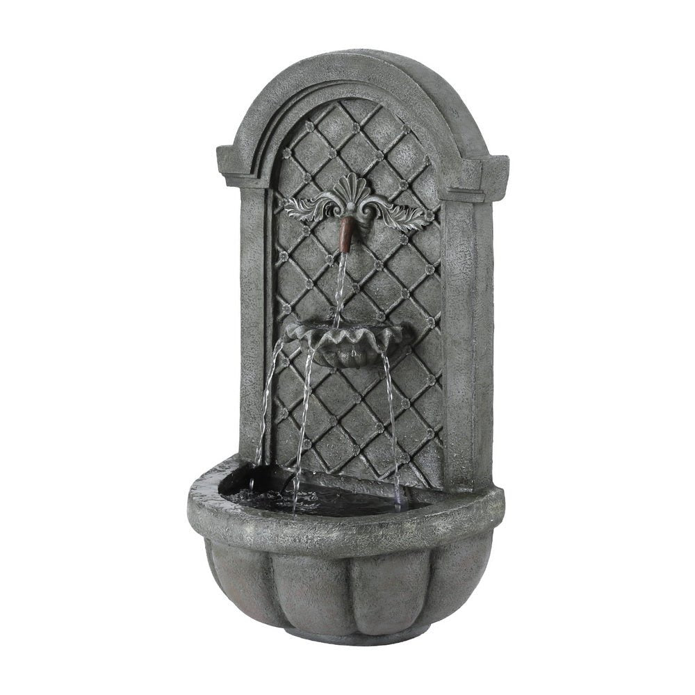 Solar Fountain Water Feature Wall Mount Garden Fountains 80CM Grey - Home & Garden > Fountains - Rivercity House & Home Co. (ABN 18 642 972 209) - Affordable Modern Furniture Australia
