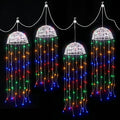 Solar Jellyfish Christmas Garden Lights 4-Pack with Multi-Colour LEDs