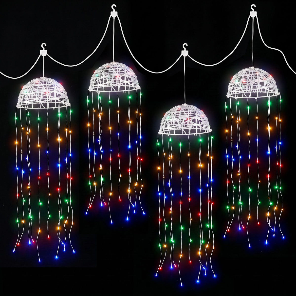Solar Jellyfish Christmas Garden Lights 4-Pack with Multi-Colour LEDs - Occasions > Christmas > Outdoor Decorations & Lights - Rivercity House & Home Co. (ABN 18 642 972 209) - Affordable Modern Furniture Australia
