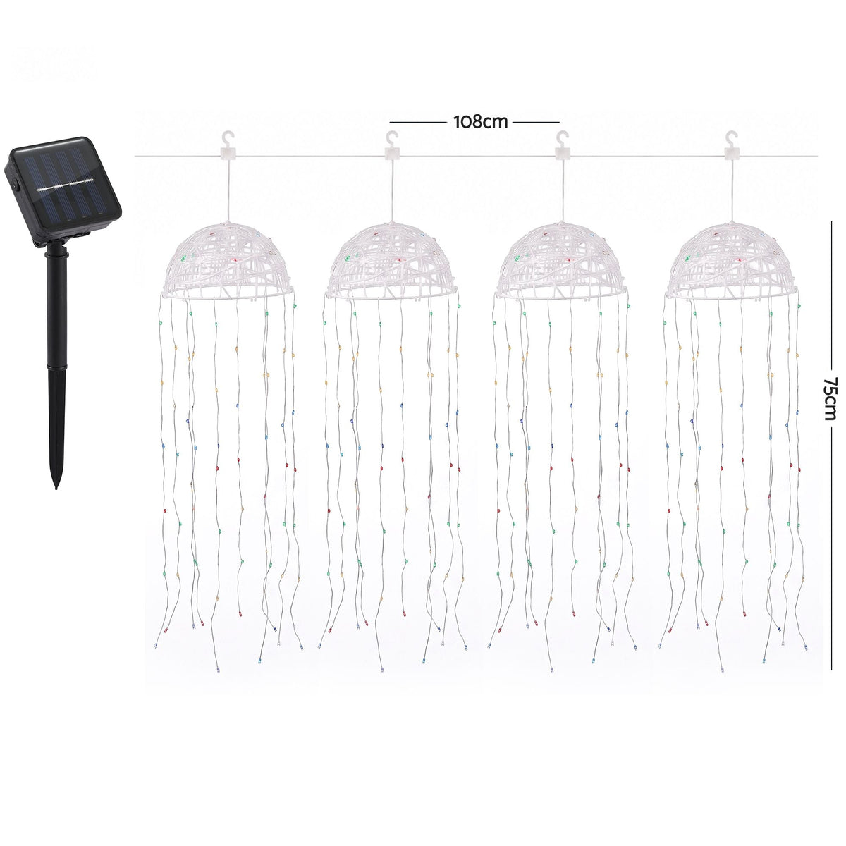 Solar Jellyfish Christmas Garden Lights 4-Pack with Multi-Colour LEDs - Occasions > Christmas > Outdoor Decorations & Lights - Rivercity House & Home Co. (ABN 18 642 972 209) - Affordable Modern Furniture Australia